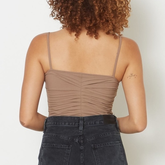 Goldsign Hutton Ruched Nude Bodysuit - Picture 4 of 11